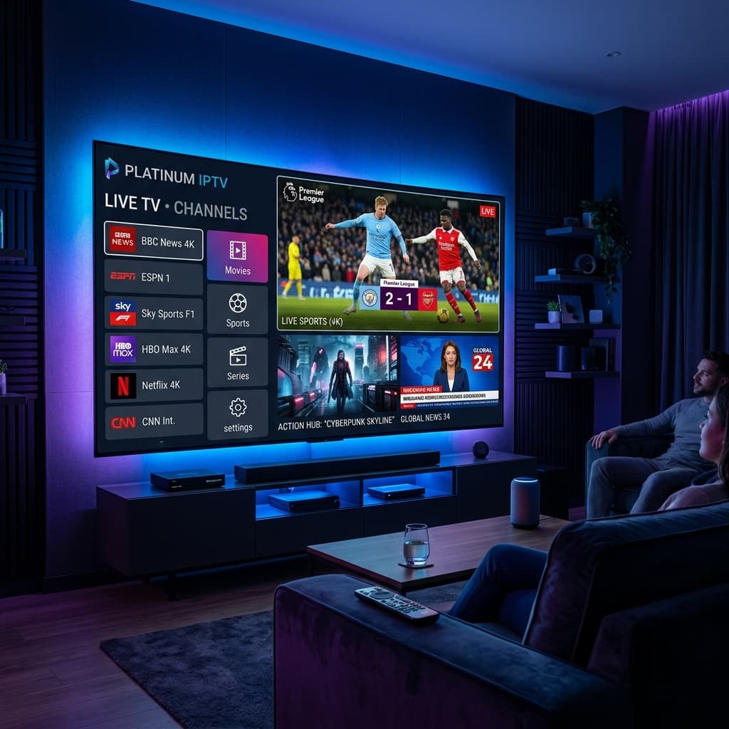 Varodatic IPTV hero image showing premium 4K live channels and smooth streaming